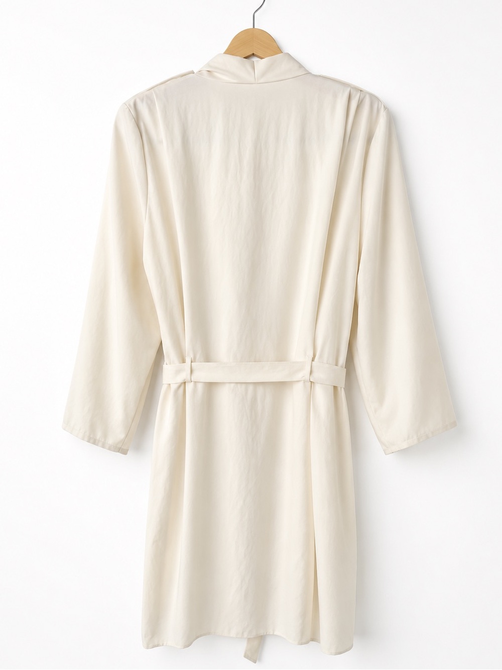 Wilfred Aritzia Ivory Wrap Belted Dress Size 6 - Picture 3 of 7